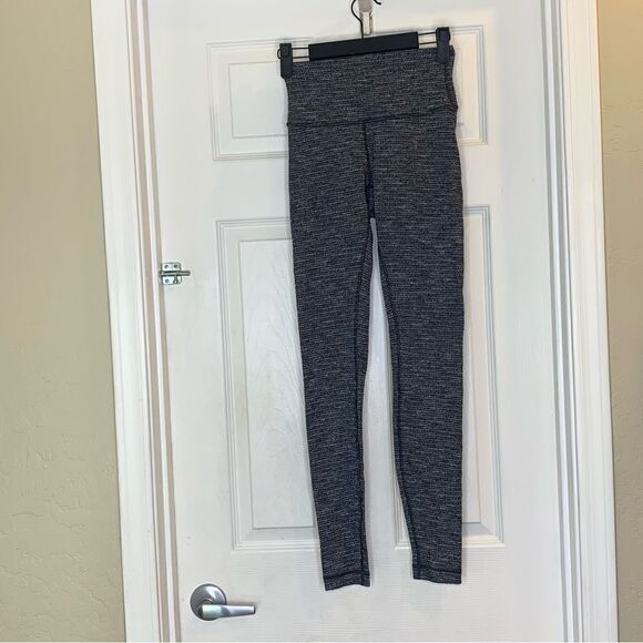 Lululemon Wunder Under Full Length Heathered Leggings Size 4 - Picture 1 of 10